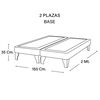 Base Europea Dividida Latam Home 2 Plazas Zen Cuero Beige