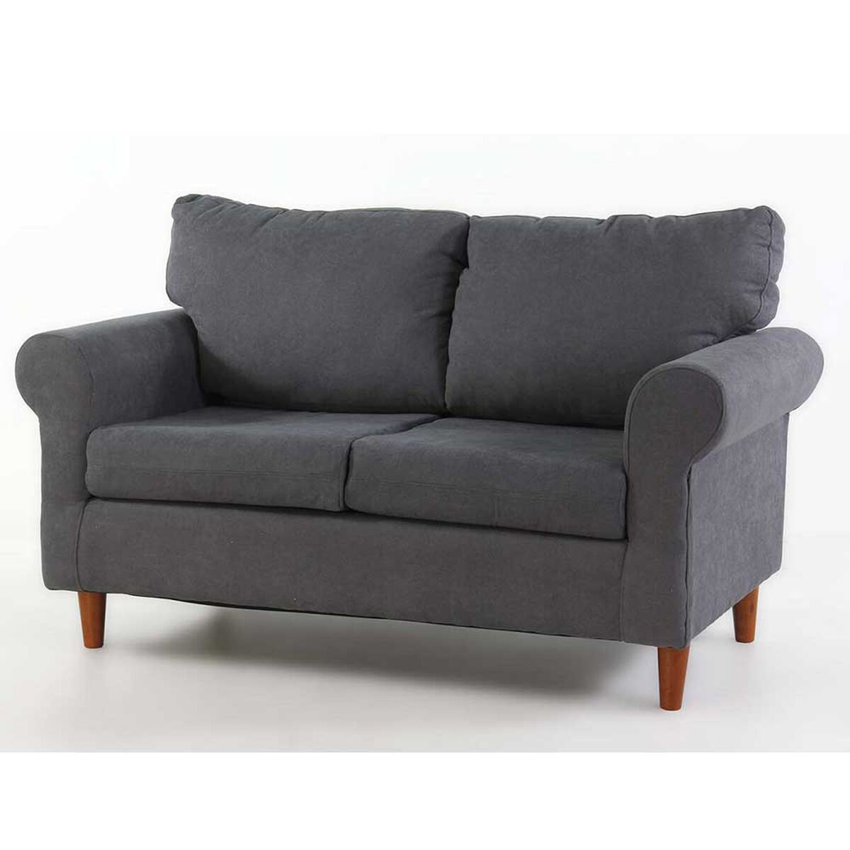 Sofá Kea Retro 3 Cuerpos Gris Oscuro