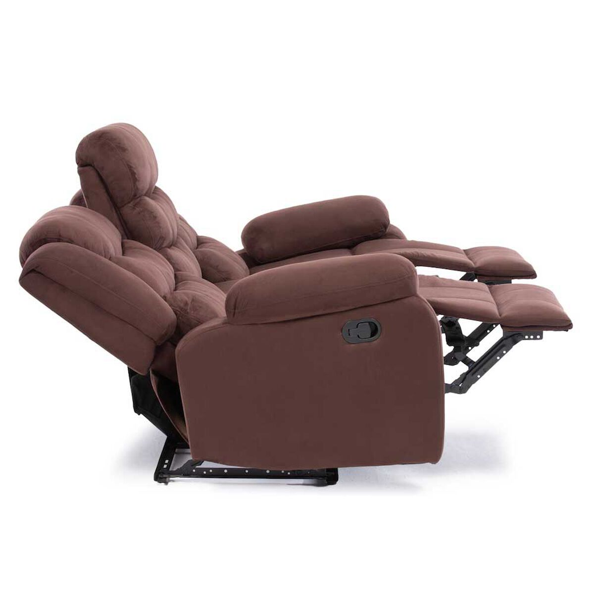Sof&aacute; Reclinable Daniels Tradicional Norman 3 Cuerpos Caf&eacute; Oscuro