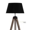 L&aacute;mpara de Pie Tr&iacute;pode Atmosphera Rodo Madera 145cm Negra