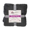 Frazada Poliéster Doral 2 Plazas Deluxe Gris Oscuro