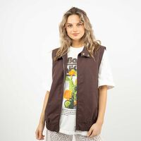 Chaqueta Sin Mangas Mujer Icono Cafe