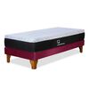 Cama Europea Latam Home 1,5 Plazas Zen Top Foam Soft Velvet Burdeo Cama Europea Latam Home 1,5 Plazas Zen Top Foam Soft Velvet Burdeo