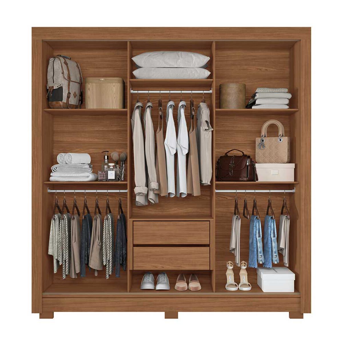 Clóset Onessta Maringasin 3 Puertas 2 Cajones Jatoba