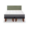 Cama Europea CIC Base Dividida 2 Plazas Anatomic + Respaldo Villarrica Olivo