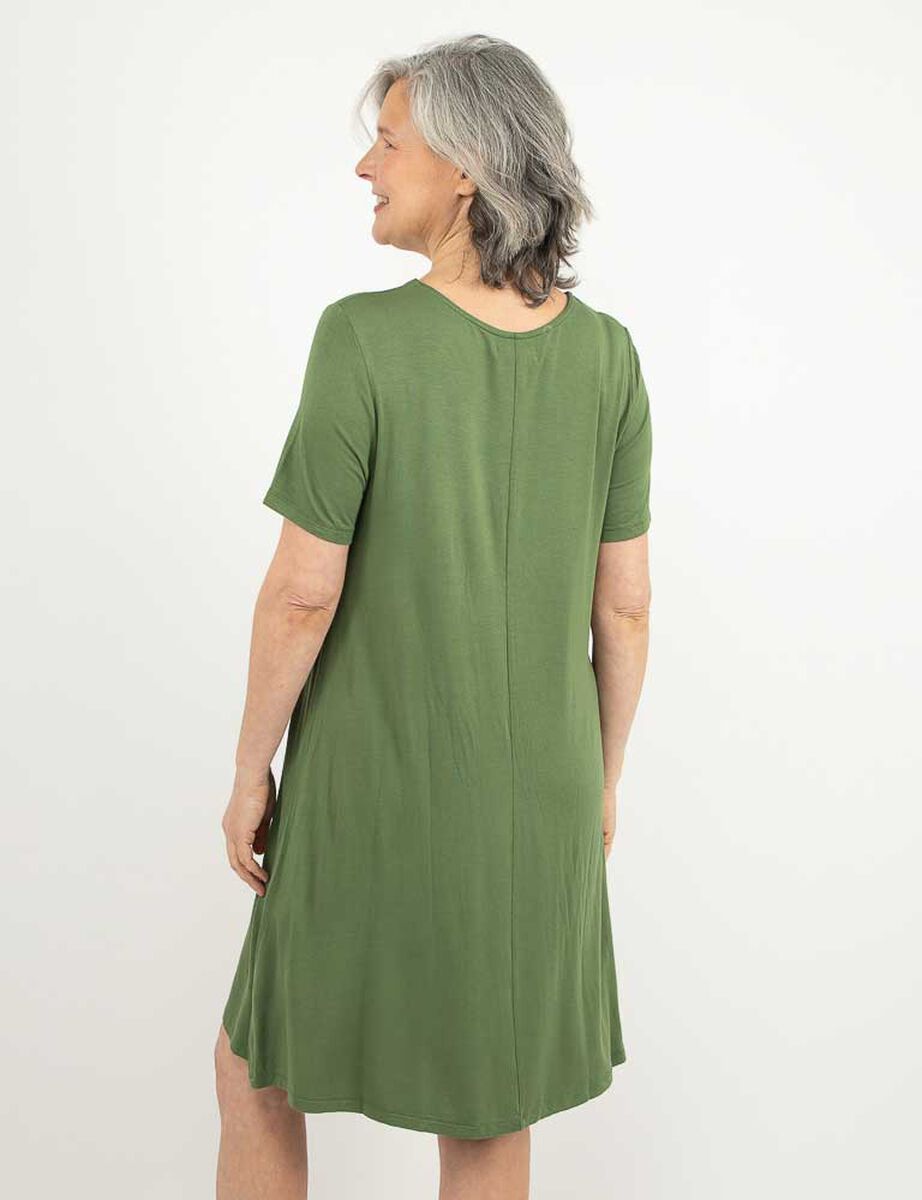 Vestido Midi Manga Corta Mujer Portman Club