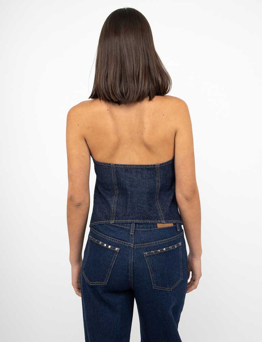 Blazer Gillet Denim Mujer Icono