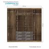 Clóset Onessta Liberpool 8 Puertas 6 Cajones Jatoba Grafito