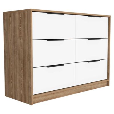 Cómoda TuHome Kaia 4 Cajones Miel y Blanco