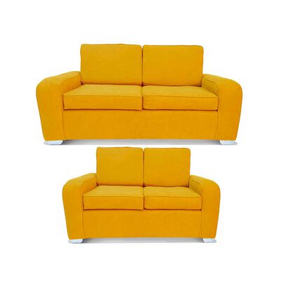 Imagen 1 del producto Juego de Living Elegant Detail Boston Sofá 3 Cuerpos + Sofá 2 Cuerpos Oro