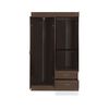 Closet Stanford 4 Puertas 2 Cajones Chocolate
