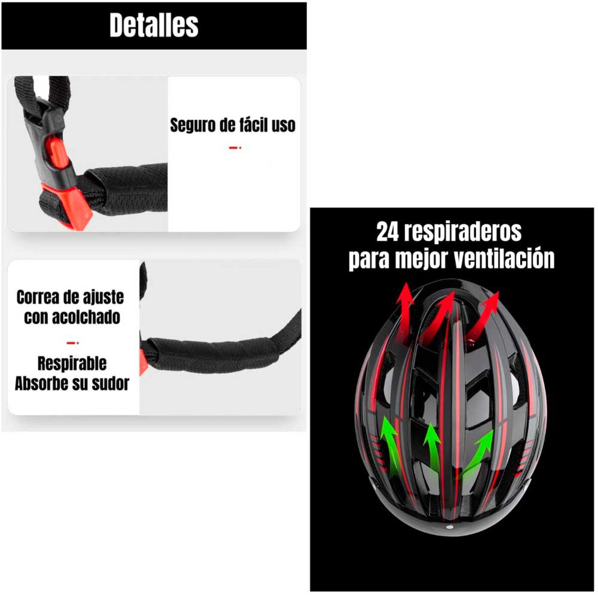 Casco Bicicleta LuBabycas Red Adulto M Rojo