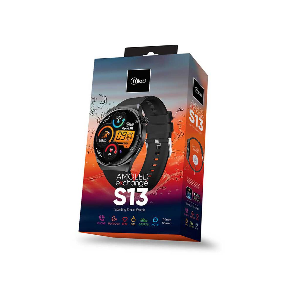 Smartwatch MLAB 9403 44 mm Negro