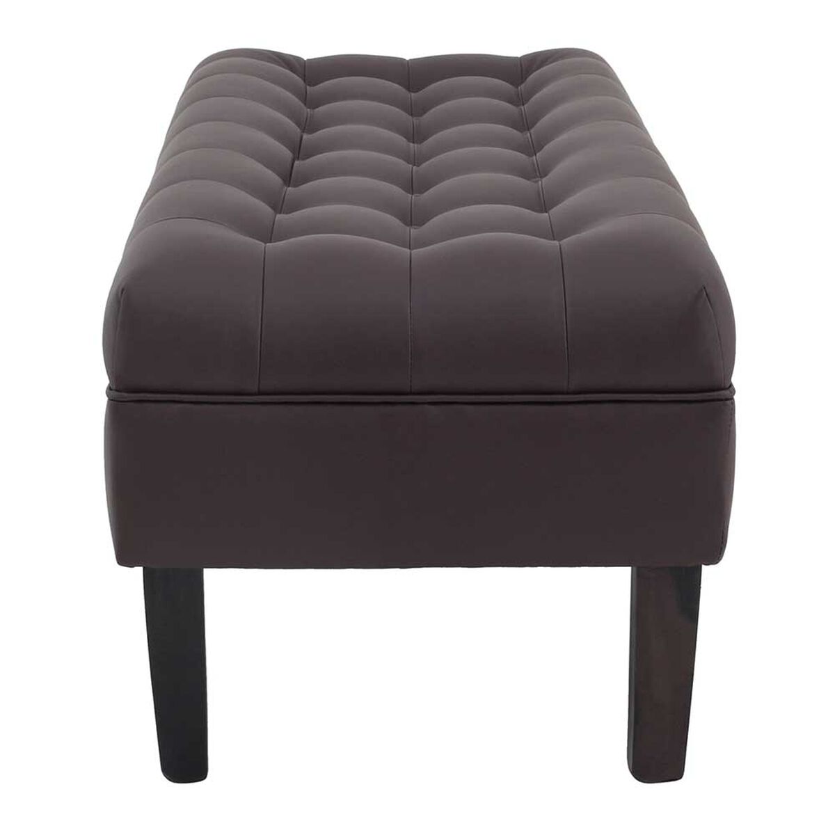 Banqueta Bodevir Wood Capitone 2 Cuerpos Chocolate