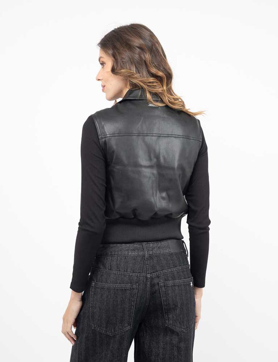 Parka Ecocuero Sin Mangas Mujer Soviet