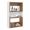 Mueble Auxilar Muro Baño Tuhome Eco Blanco y Fresno 