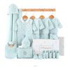 Pack Ajuar Bebé Ropa Algodón 24 Piezas Celeste Lubabycas