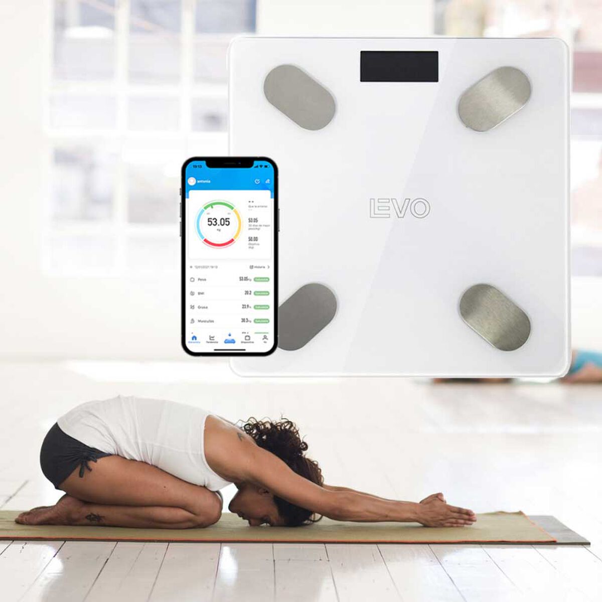 Pesa Digital Levo Household Blanca