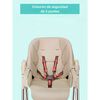 Silla de Comer Multiposiciones Plegable Dorada Lubabycas