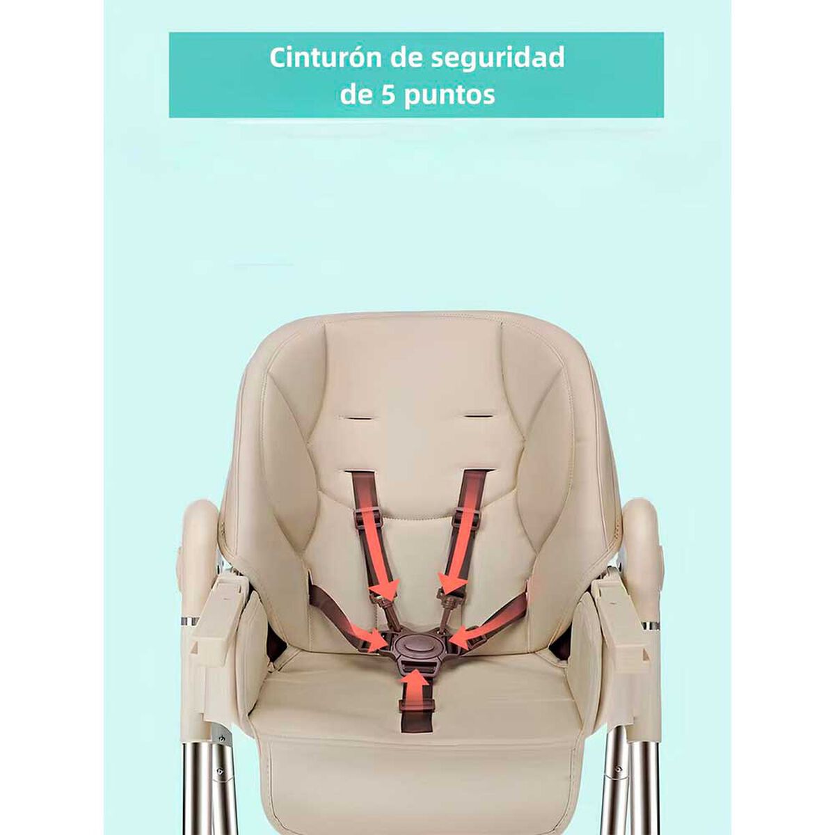 Silla de Comer Multiposiciones Plegable Dorada Lubabycas