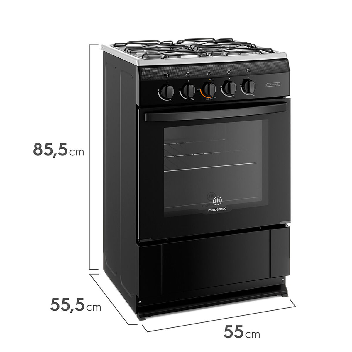 Cocina a Gas Mademsa MV 120 T 4 Quemadores