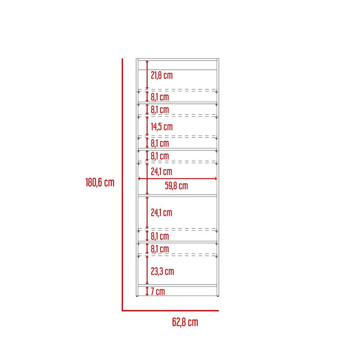 Estante TuHome Home E3 Macadamia Cart&oacute;n Blanco