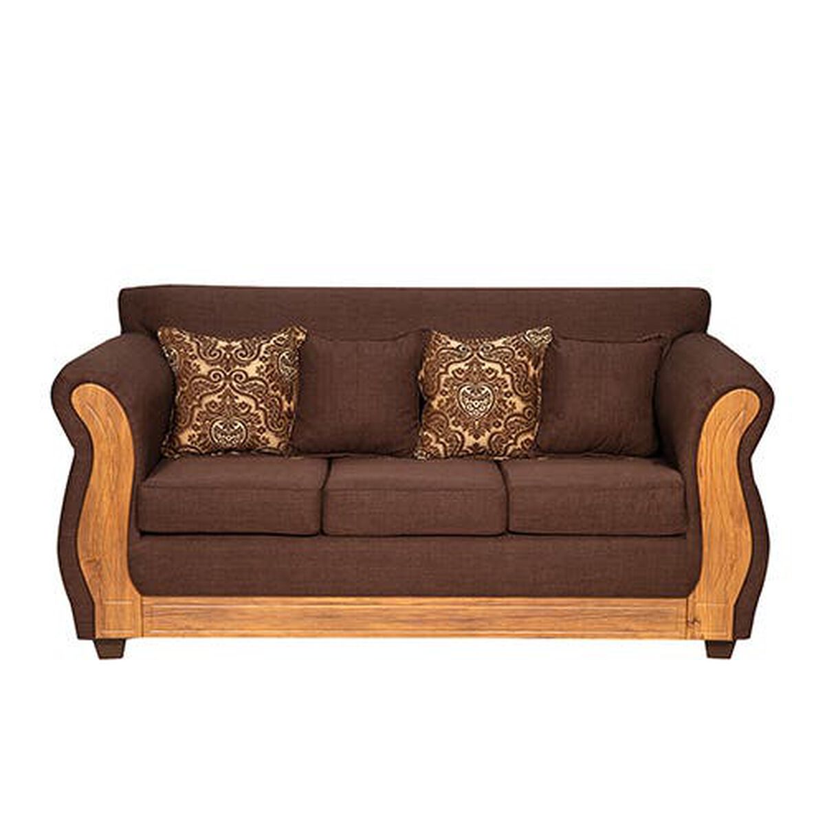 Sofá Essenza David 3 Cuerpos Café