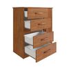 Cómoda Home Mobili Cordoba 4 Cajones 1 Puerta Café