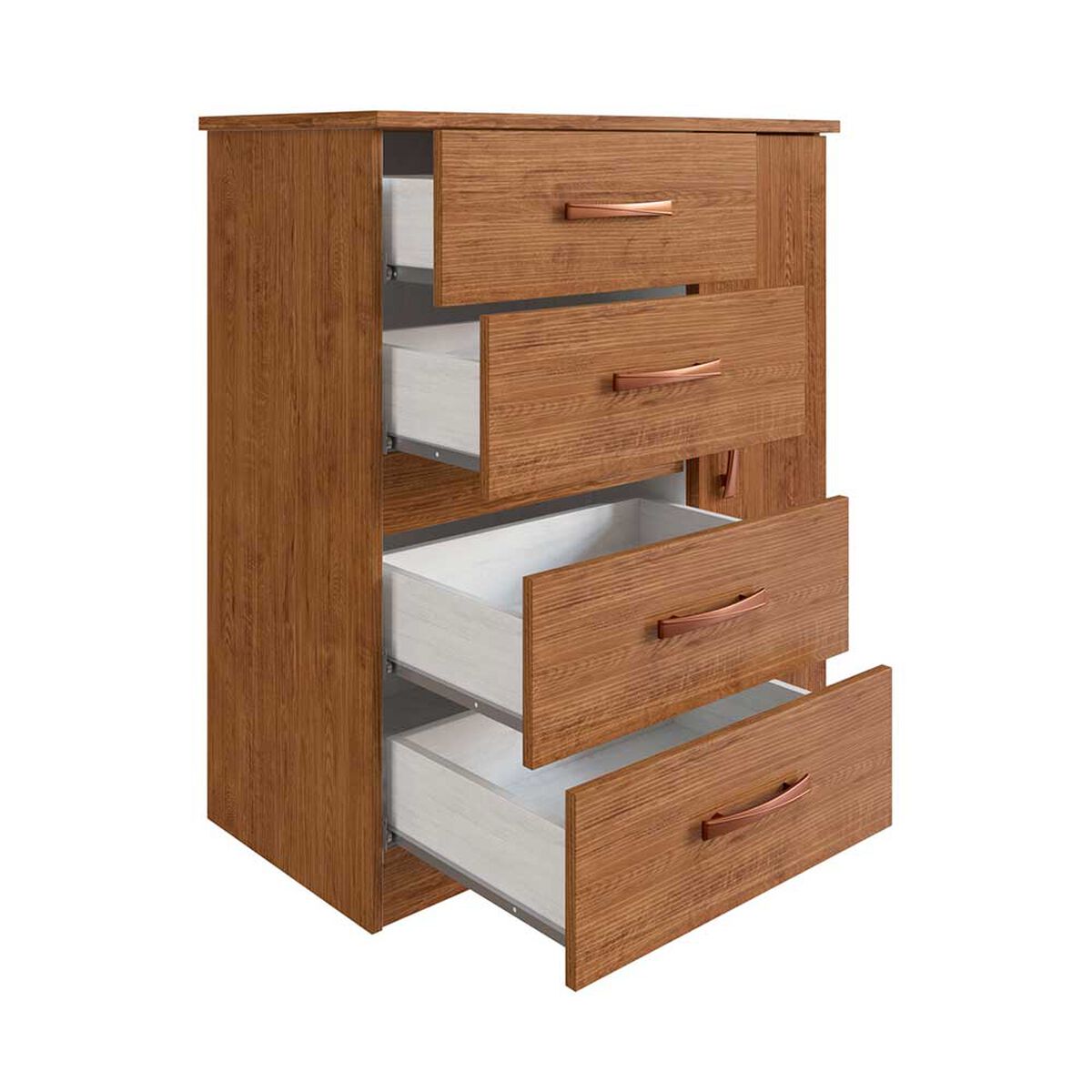 Cómoda Home Mobili Cordoba 4 Cajones 1 Puerta Café
