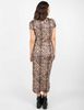 Vestido Maxi Animal Print Manga Corta Mujer Fiorucci