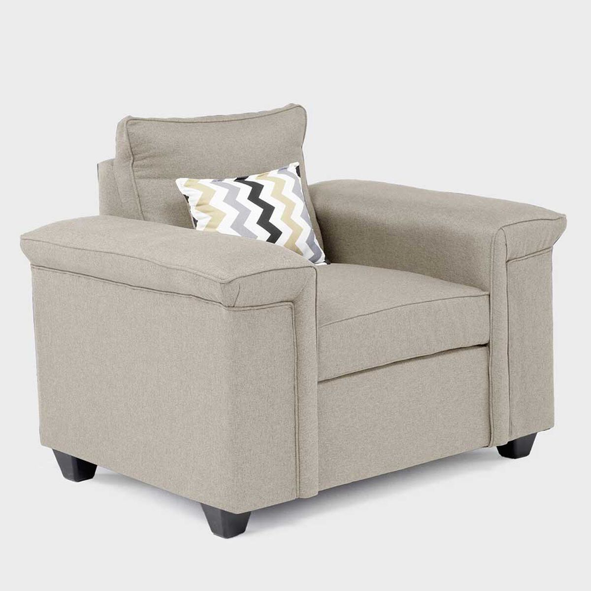 Juegos de Living Mons Sicilia Sofá 3 Cuerpos + Dos Sillones 1 Cuerpo Beige