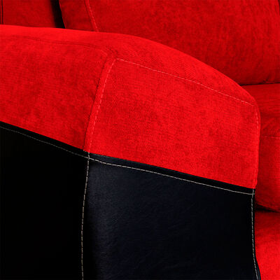 Imagen 2 del producto Seccional Derecho Elegant Houston Cheise Tela/PU 5 Cuerpos Rojo