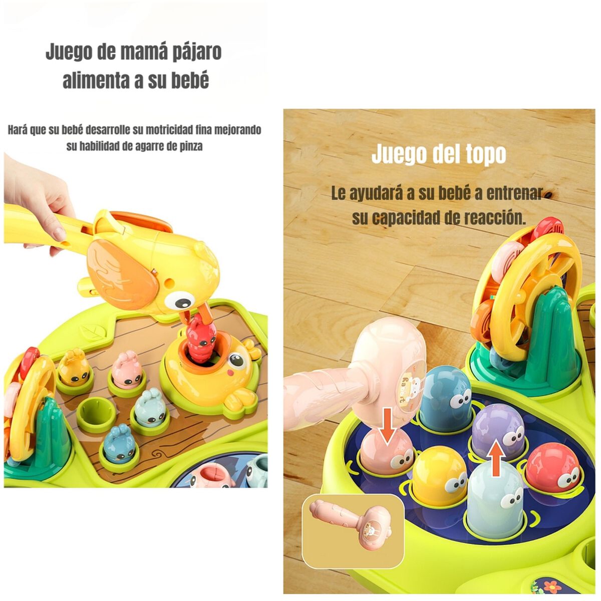 Mesa de Actividades Granja 42 x 48 cm Verde LuBabycas
