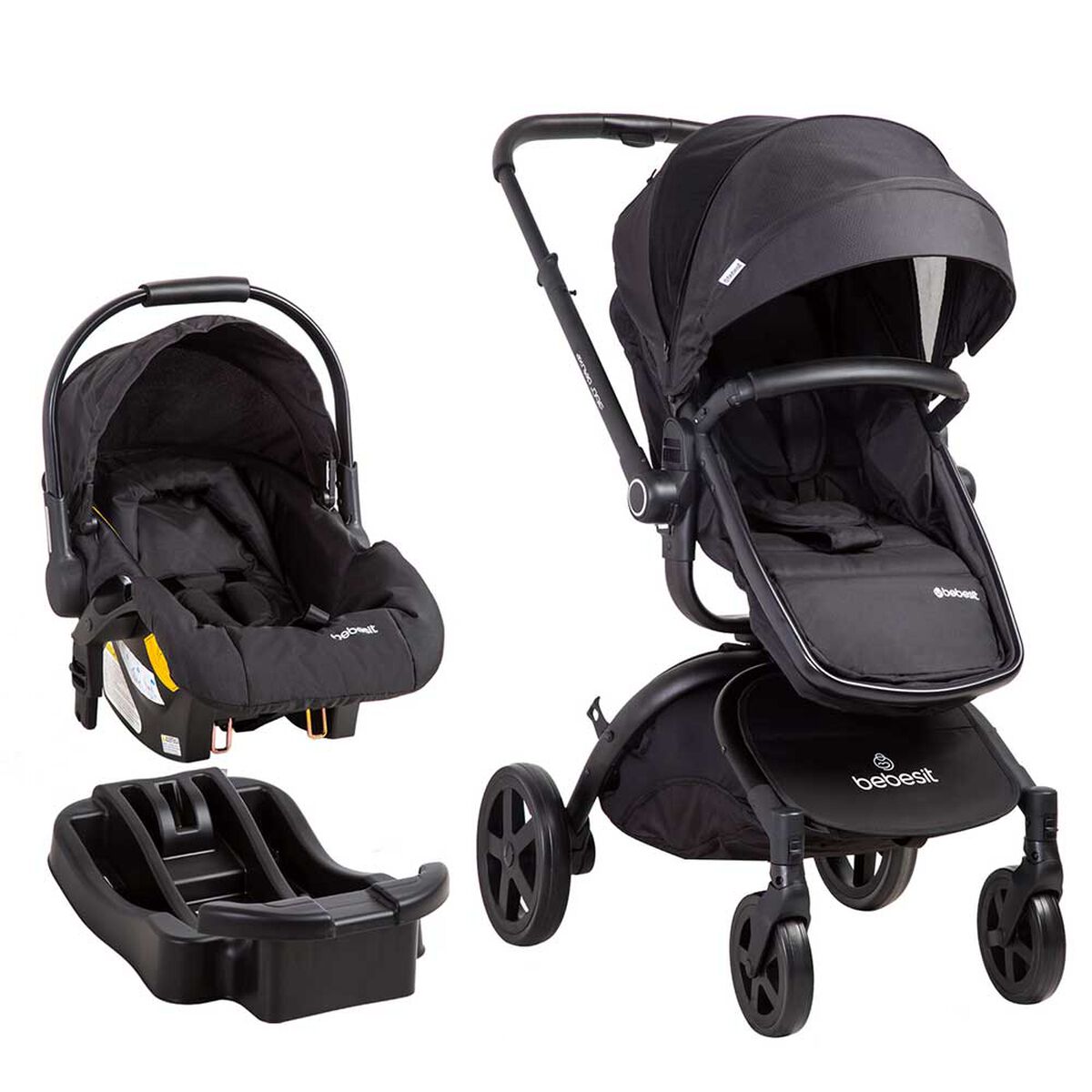 Coche Trav Systm F8006 Negro Bebesit