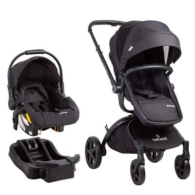 Imagen 1 del producto Coche Cuna Travel System Bebe Deluxe 360° con Base Negro Bebesit
