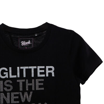 Imagen 2 del producto Polera Manga Corta de Algodón Niña Black County Negro