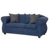 Juego de Living Black Factory Emili Sofá 3 Cuerpos + Dos Sillones 1 Cuerpo Azul