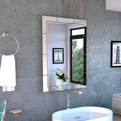 Imagen 2 del producto Espejo Turín con Marco en Cuadricula en Sandblasting