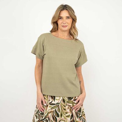 Polera Manga Corta Mujer Portman Club Oliva