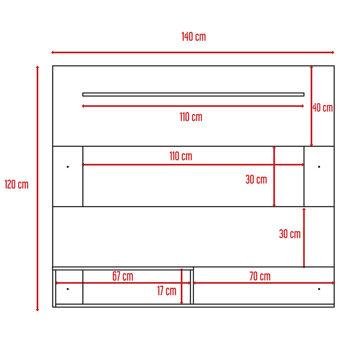 Set Panel TV + Biblioteca + Mesa