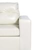 Juego de Living Kea Nize PU Sofá 3 Cuerpos + Dos Pouf 1 Cuerpo Beige