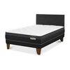Cama Europea Belsogno 1,5 Plazas Premium + Respaldo Black