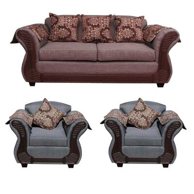 Juego de Living Almore Irlanda Sofá 2 Cuerpos + Dos Sillones 1 Cuerpo Gris