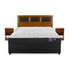 Cama Americana Flex Base Dividida 2 Plazas Therapedic Plus  + Respaldo + 2 Veladores Toscana