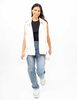 Chaqueta Biker Ecocuero Oversized Sin Mangas Mujer Icono