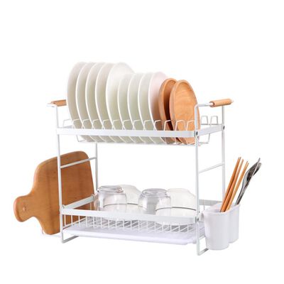 Secaplatos Escurridor Simplit Acero Inox Bilbao 2 Niveles Blanco