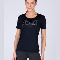 Polera Fitness Manga Corta Mujer Everlast Negro, Rojo