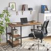Escritorio Fm Furniture Metalwood Marrón Rústico