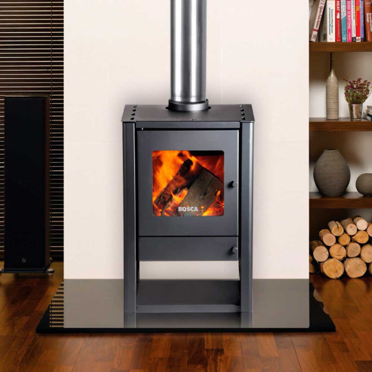 Estufa a Leña Bosca Gold 380 Charcoal