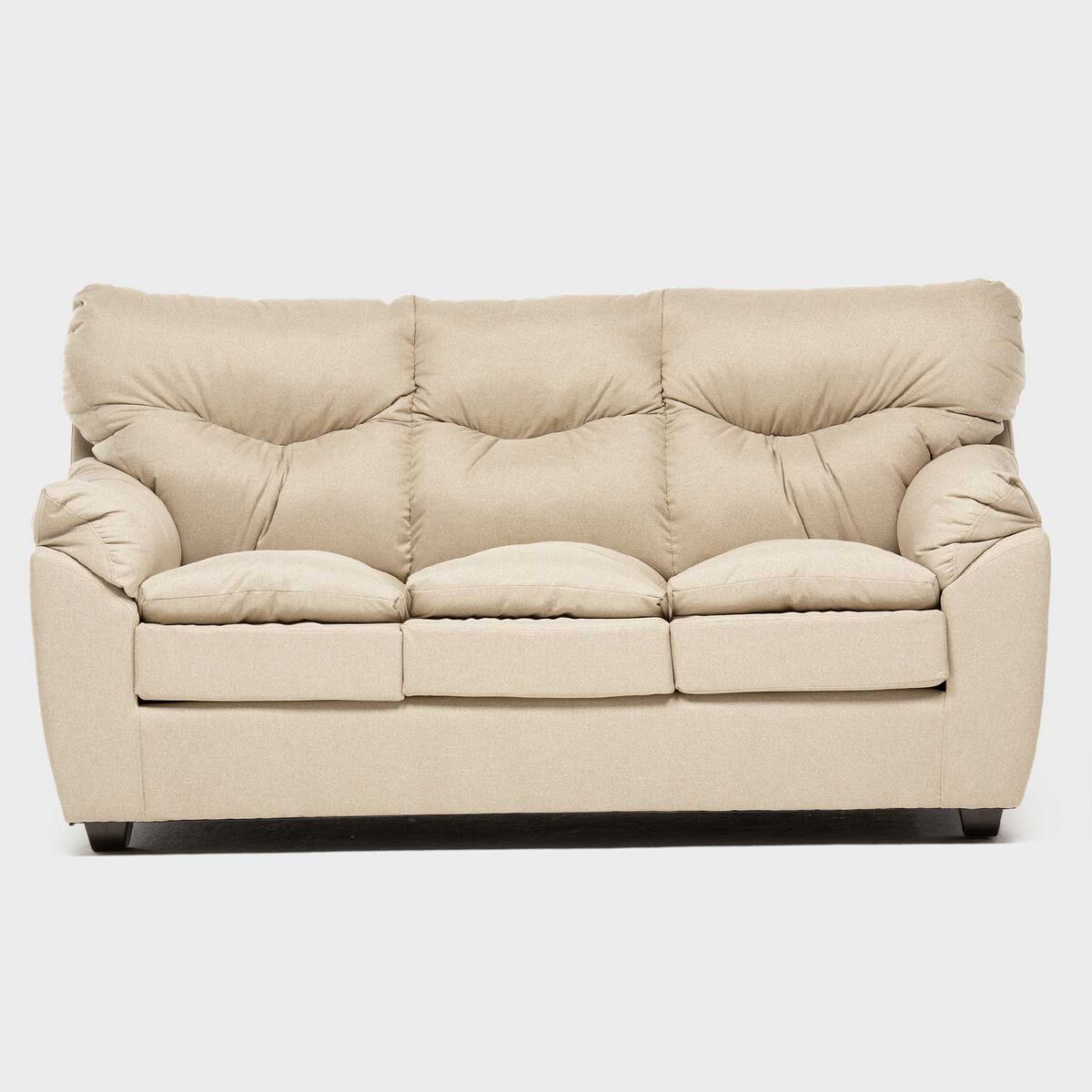 Juego de Living Almore Belén Sofá 3 Cuerpos + Dos Sillones 1 Cuerpo Beige
